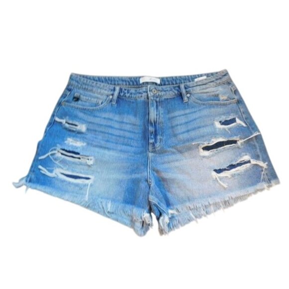 Kancan Size 20W Plus Size Distressed Denim Jean Shorts - Picture 1 of 2